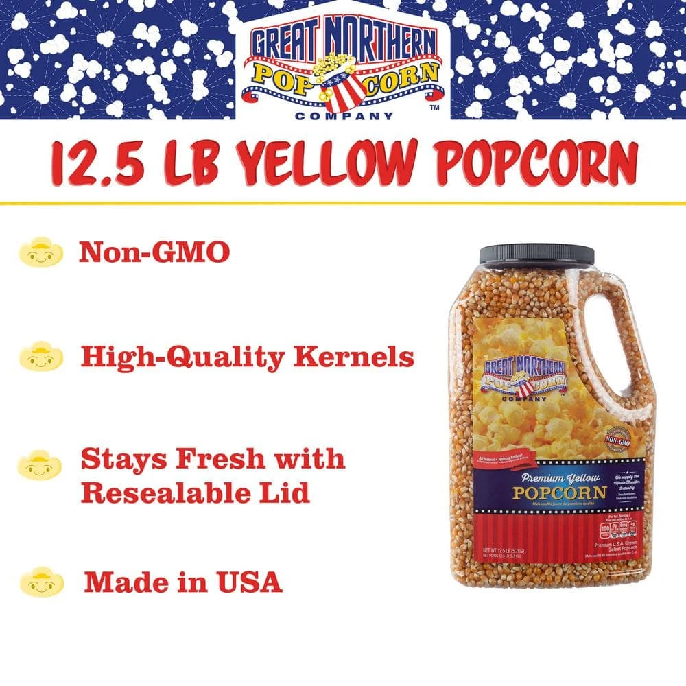 6.5 qt. Stainless Steel Stove Top Popcorn Popper with 12.5 lbs. Popping Corn Kernels by Great Northern - Image 4