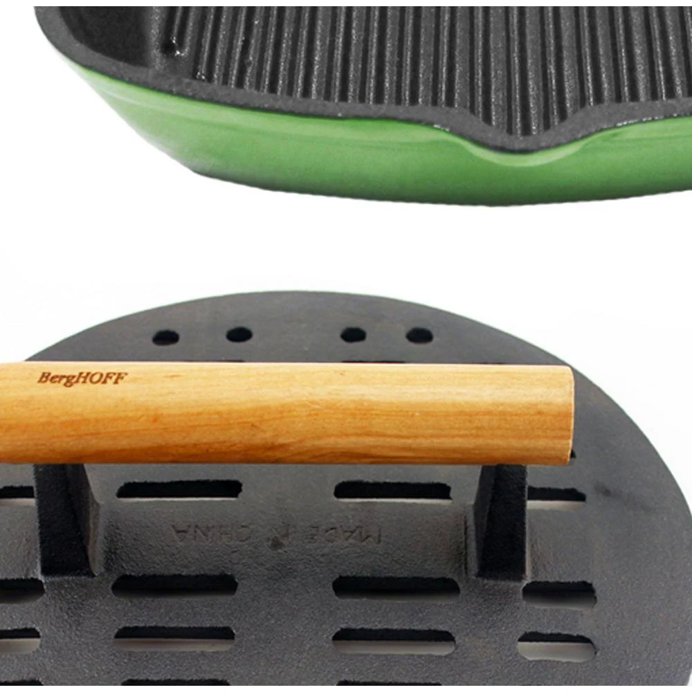 Neo 3-Piece Cast Iron Cookware Set in Green by BergHOFF - Image 2