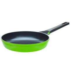 Green Earth 10 in. Aluminum Ceramic Nonstick Frying Pan in Green with Bakelight Handle by Ozeri