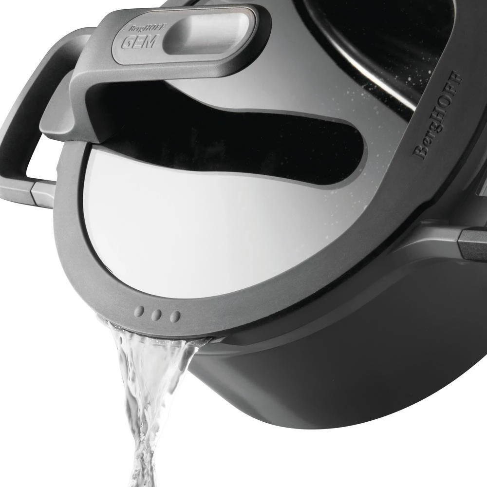 GEM Stay Cool 4.9 qt. Cast Aluminum Nonstick Saute Pan in Gray with Glass Lid by BergHOFF - Image 4