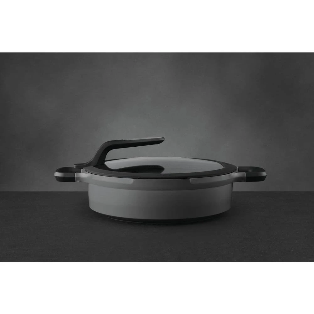 GEM Stay Cool 4.9 qt. Cast Aluminum Nonstick Saute Pan in Gray with Glass Lid by BergHOFF - Image 5