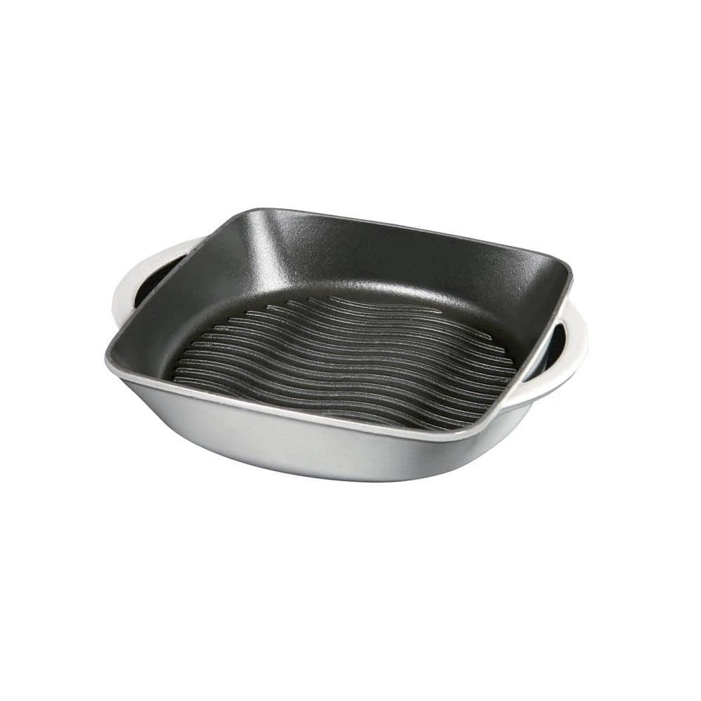 Chasseur French Carronde 10-inch Grill Pan, Grey and Black by French Home