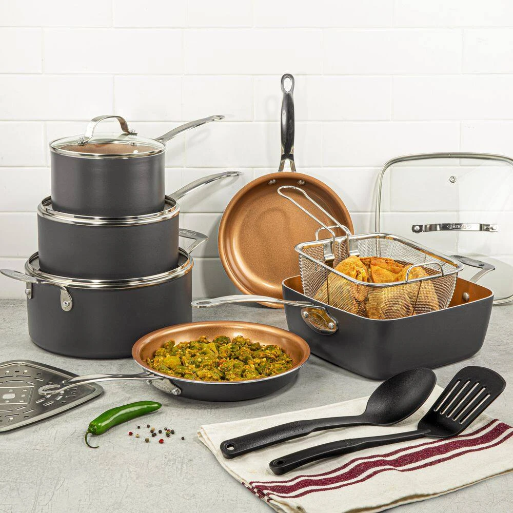 14-Piece Aluminum Ti-Ceramic Nonstick Cookware Set by Gotham Steel - Image 8