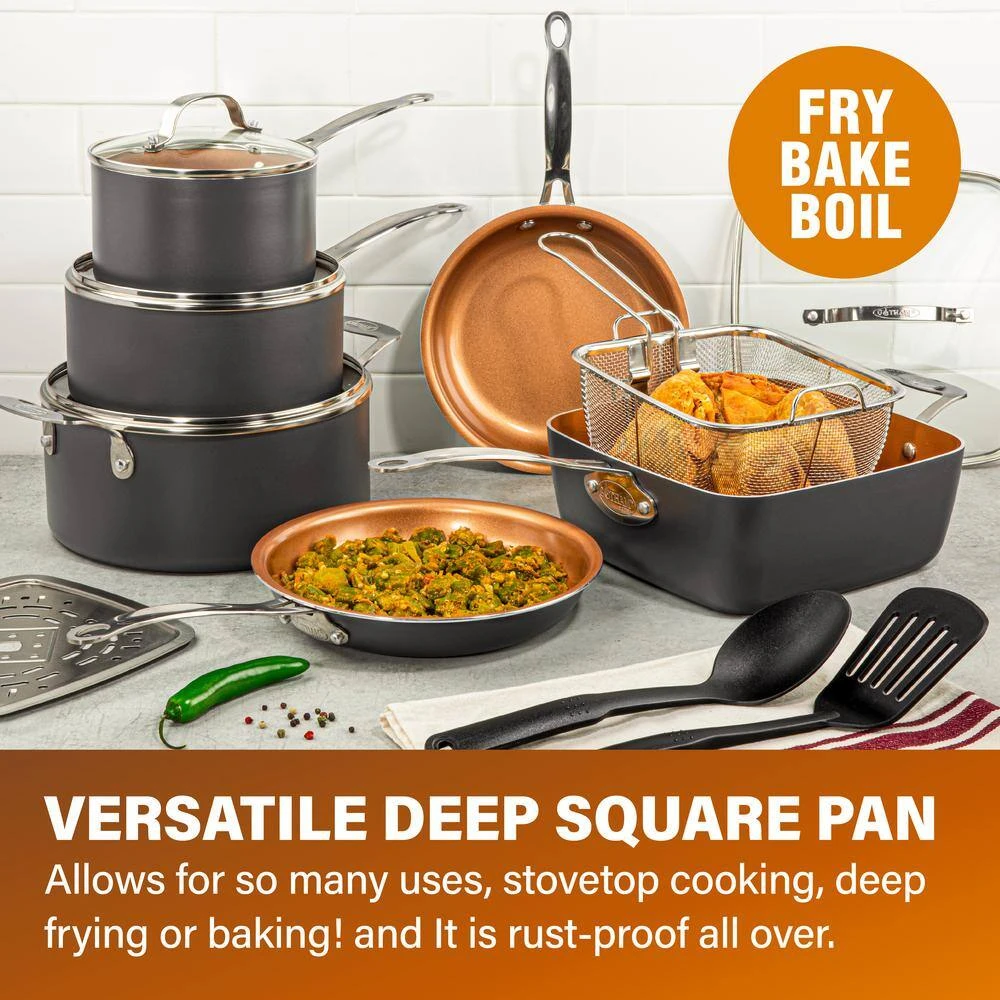 14-Piece Aluminum Ti-Ceramic Nonstick Cookware Set by Gotham Steel - Image 6