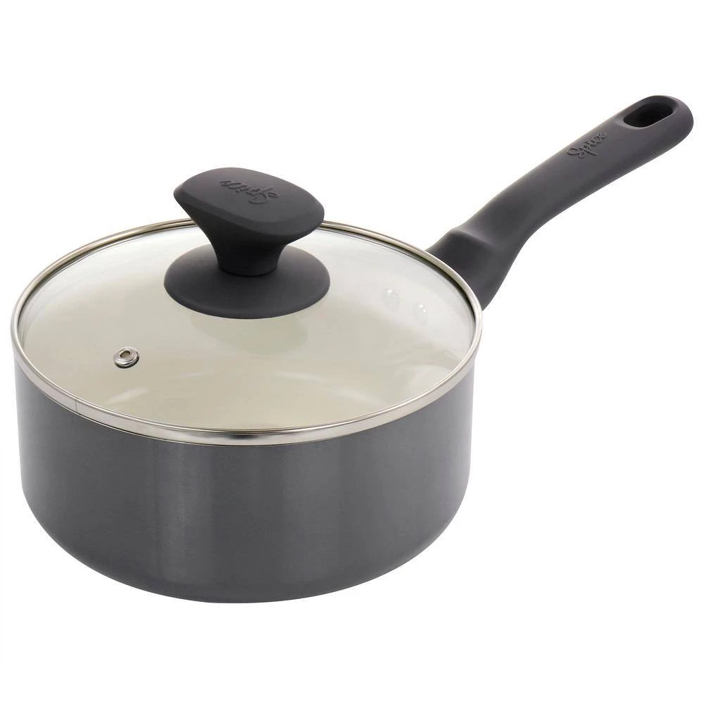 Savory Saffron 16-Piece Ceramic Nonstick Cookware Set in Grey by Spice BY TIA MOWRY - Image 6