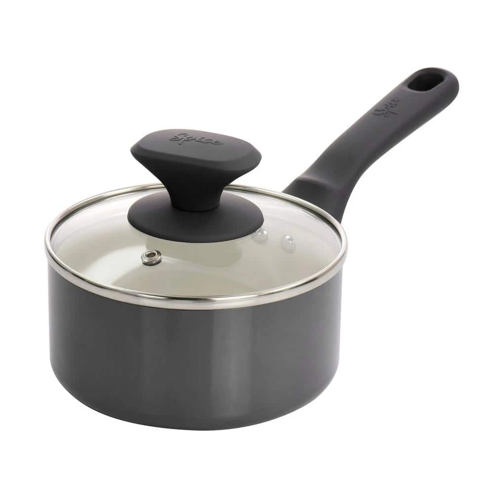 Savory Saffron 16-Piece Ceramic Nonstick Cookware Set in Grey by Spice BY TIA MOWRY - Image 7