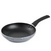 Venus 8 in. Aluminum Pressed Nonstick Speckle Frying Pan in Black and Grey by Unbranded