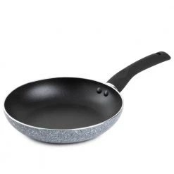 Venus 8 in. Aluminum Pressed Nonstick Speckle Frying Pan in Black and Grey by Unbranded