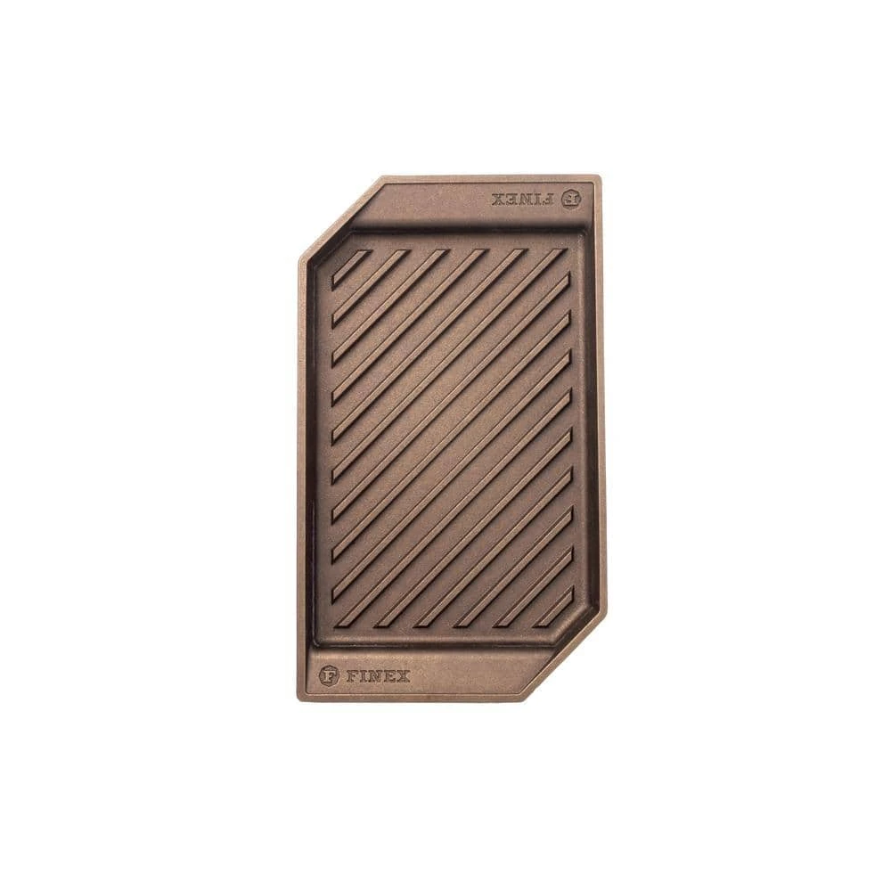 Cast Iron Collection 15 in. Cast Iron Grill Pan in Iron Patina by FINEX