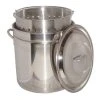 102 qt. Aluminum Stock Pot in Stainless Steel with Lid by King Kooker