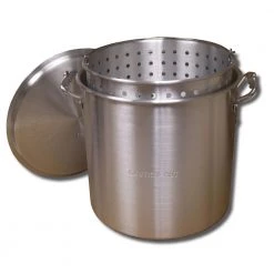 80 qt. Aluminum Stock Pot in Silver with Lid by King Kooker
