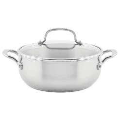 Casserole with Lid, 4-Quart, Brushed Stainless Steel by KitchenAid