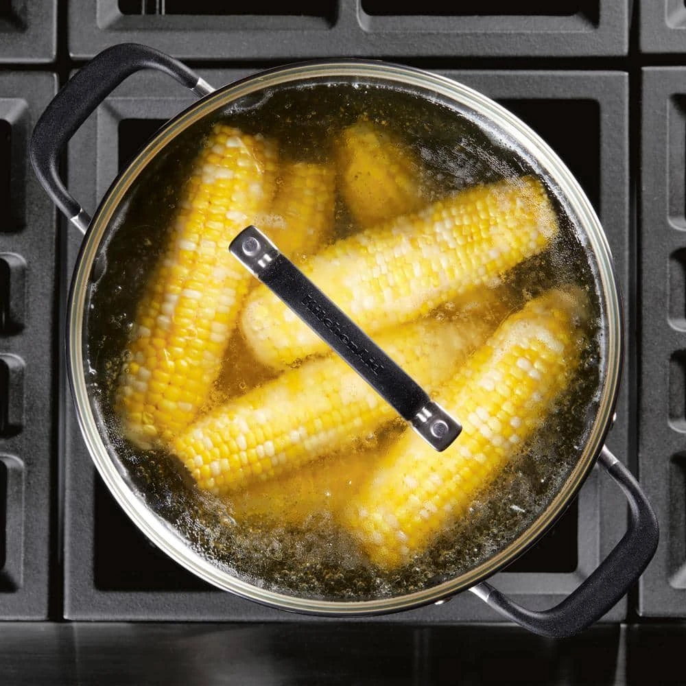 Stainless Steel, 8 qt. Stainless Steel Stock Pot in Silver with Lid by KitchenAid - Image 9