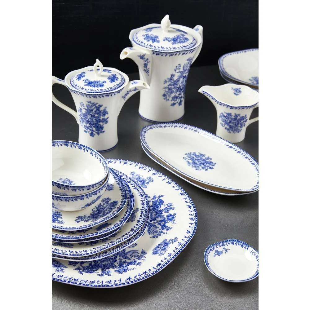 12 oz. Blue Porcelain Blue Tea Pots with Lid (Set of 12) by Oneida - Image 4