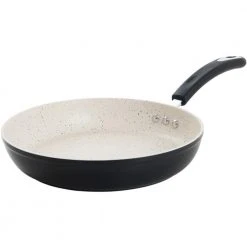 Stone Earth 10 in. Aluminum Ceramic Nonstick Frying Pan in Lava Black by Ozeri