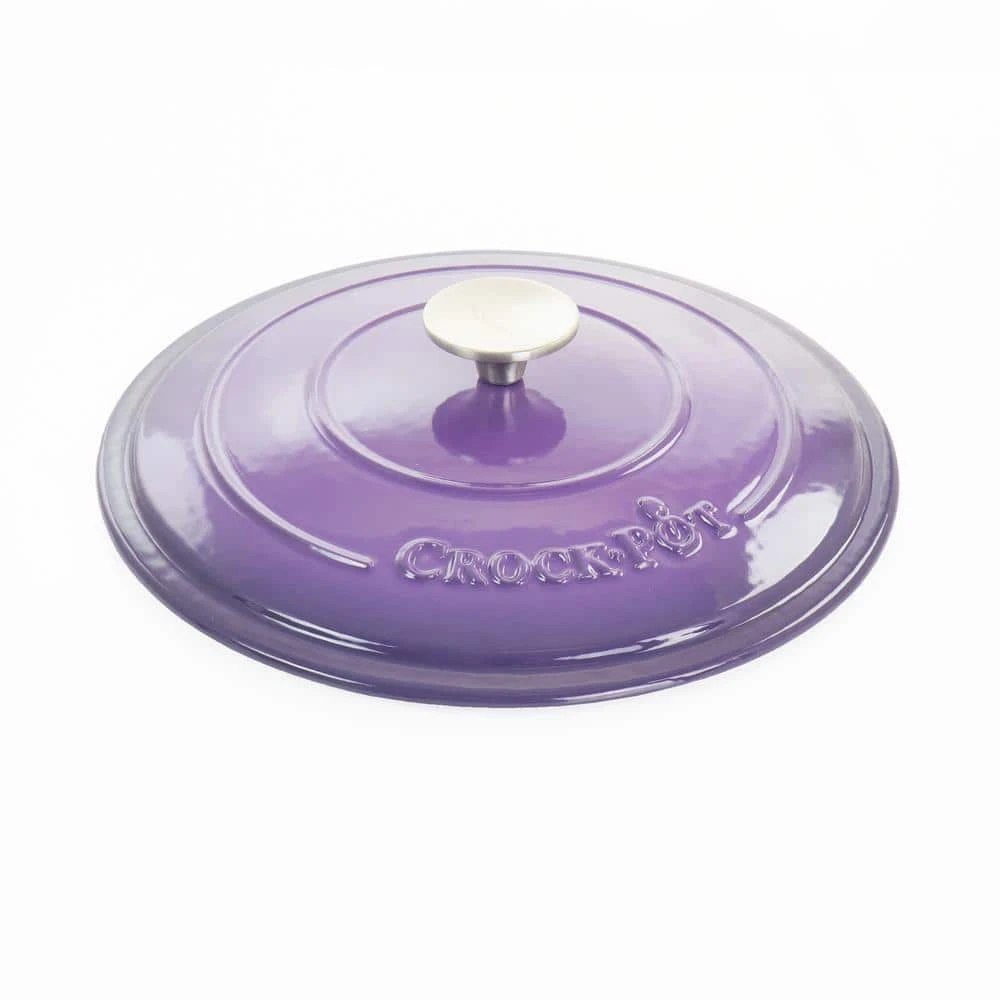 Artisan 7 qt. Enameled Cast Iron Dutch Oven with Lid in Lavender (2-Piece) by Crock-Pot - Image 5