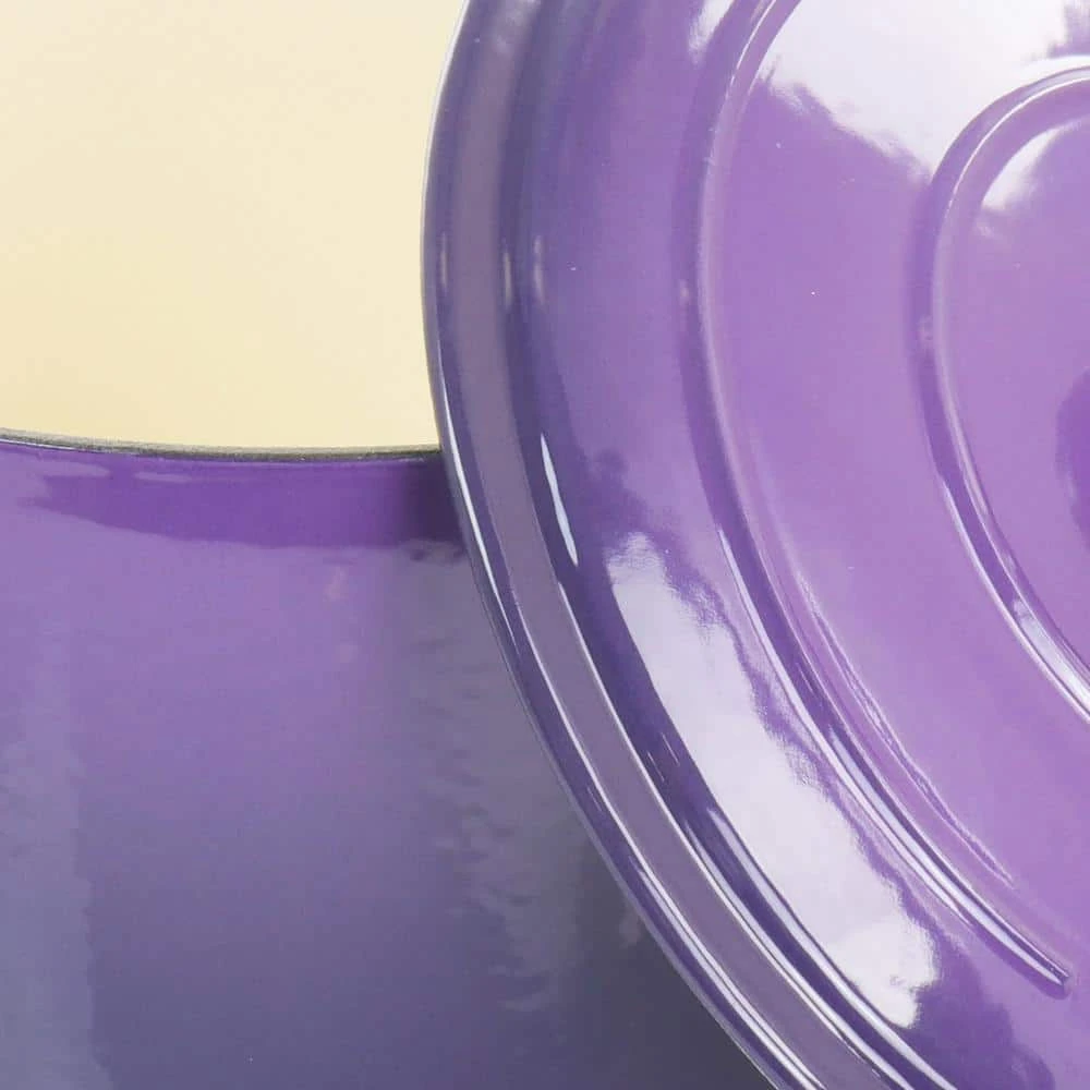 Artisan 7 qt. Enameled Cast Iron Dutch Oven with Lid in Lavender (2-Piece) by Crock-Pot - Image 3