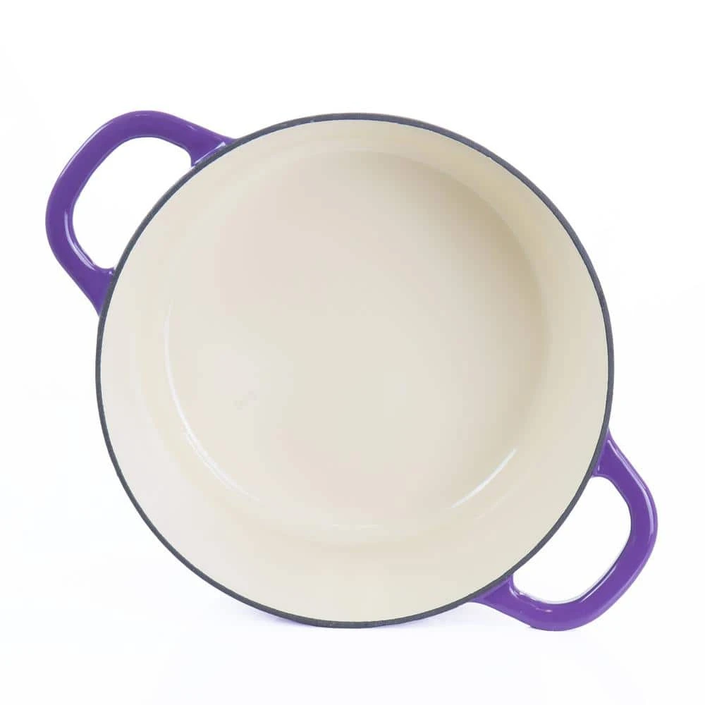 Artisan 7 qt. Enameled Cast Iron Dutch Oven with Lid in Lavender (2-Piece) by Crock-Pot - Image 6