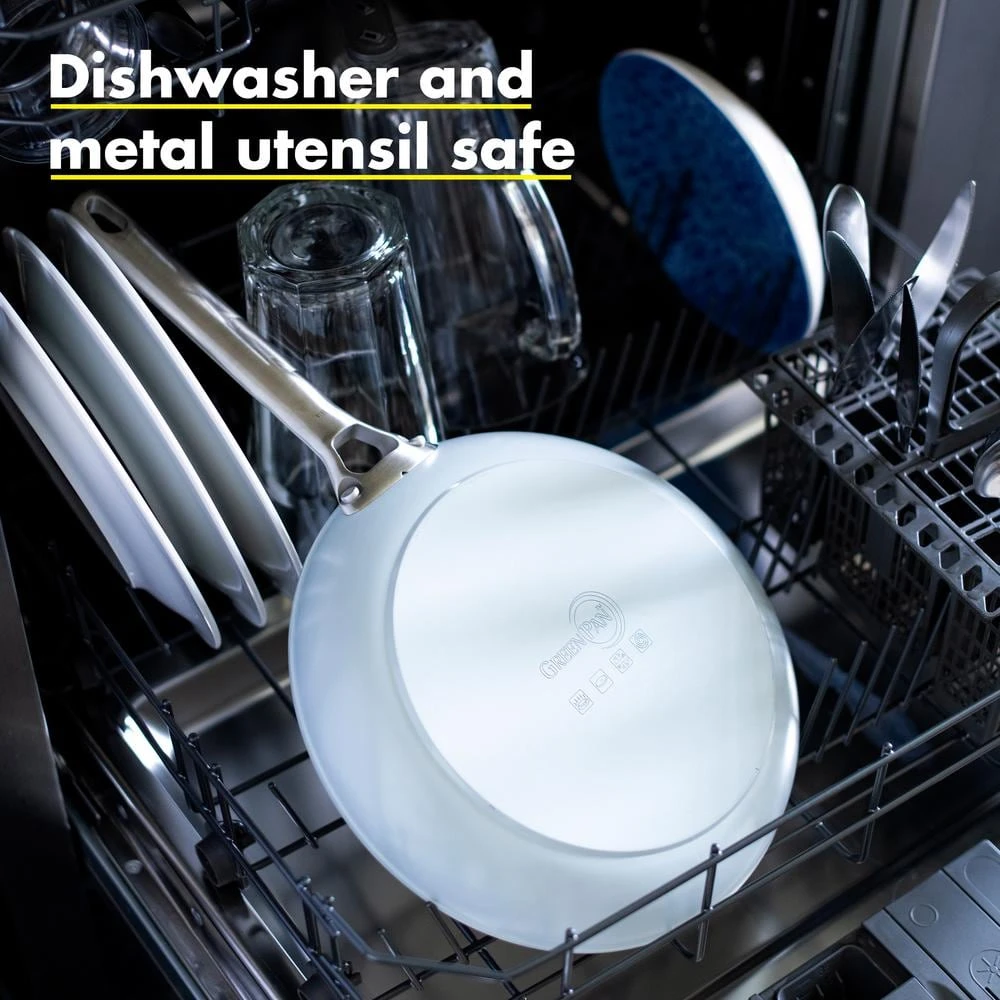 Padova 2-Piece Aluminum Ceramic Nonstick Frying Pan Set in Light Blue by GreenPan - Image 5