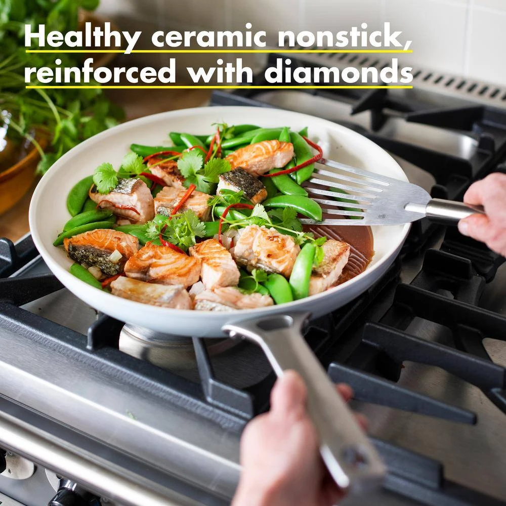 Padova 2-Piece Aluminum Ceramic Nonstick Frying Pan Set in Light Blue by GreenPan - Image 3