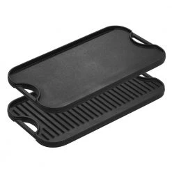 Pro-Grid 20 in. Black Cast Iron Reversible Stovetop Griddle with Handles by Lodge