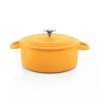 3 qt. Round Enameled Cast Iron Dutch Oven in Marigold with Lid by Chantal