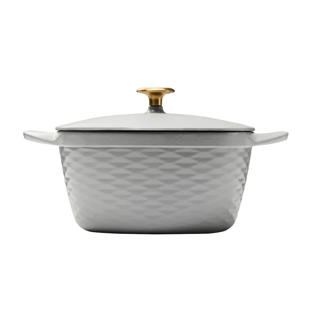 Prisma 7 qt. Enameled Cast Iron Covered Square Dutch Oven - Matte Gray by Tramontina - Image 3