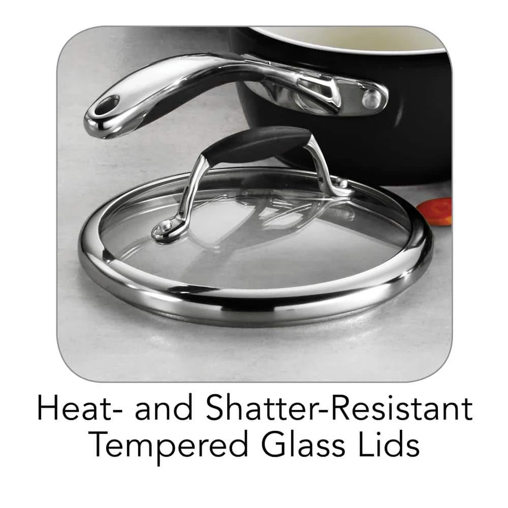 Gourmet Ceramica Deluxe 10-Piece Metallic Black Cookware Set with Lids by Tramontina - Image 3