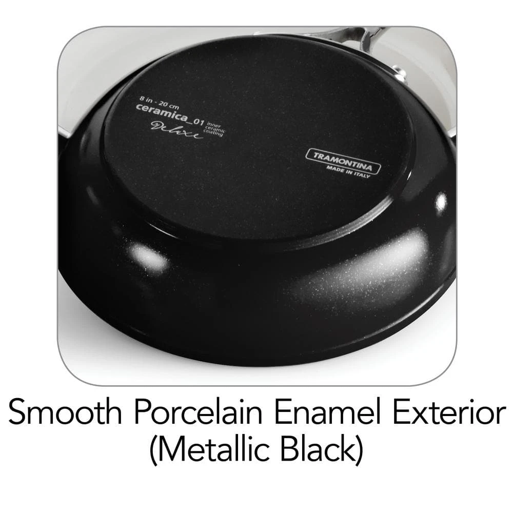 Gourmet Ceramica Deluxe 10-Piece Metallic Black Cookware Set with Lids by Tramontina - Image 7