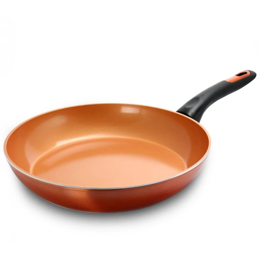 Hummington 12 in. Aluminum Ceramic Nonstick Frying Pan in Metallic Copper by Gibson Cuisine - Image 4