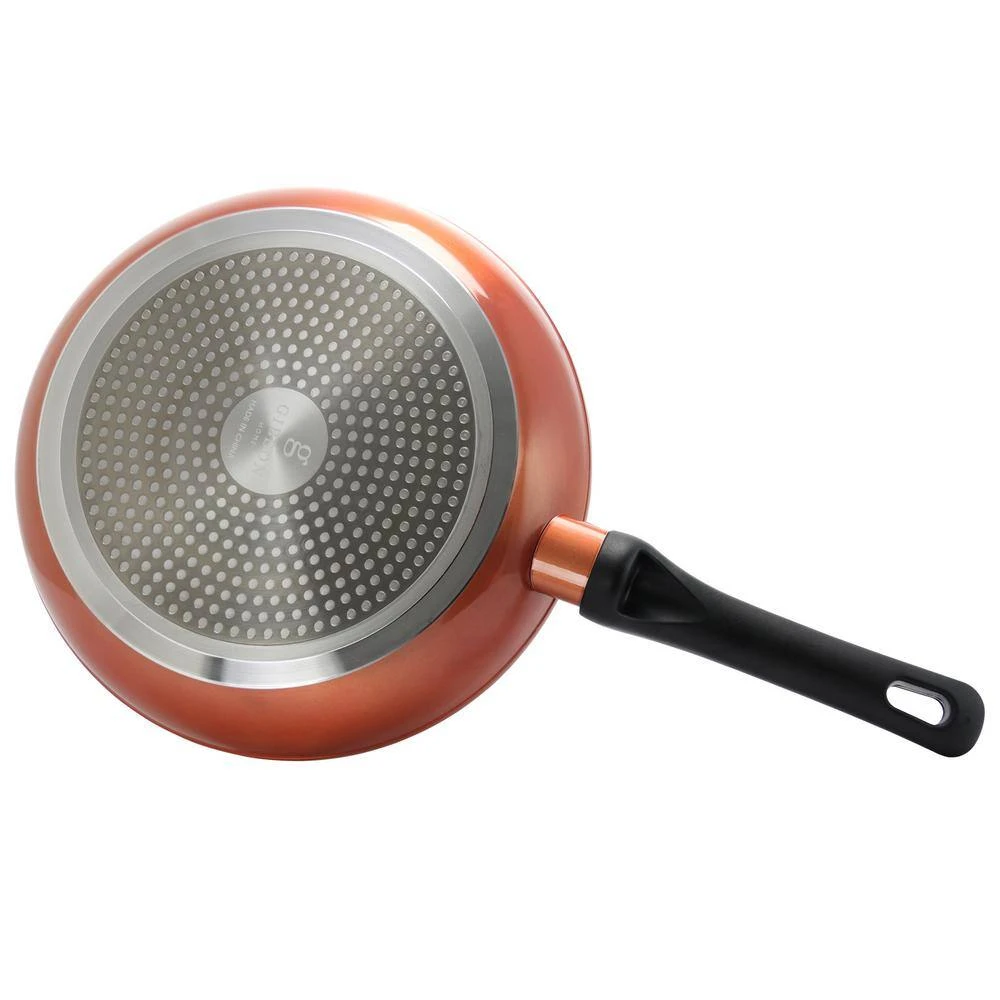 Hummington 12 in. Aluminum Ceramic Nonstick Frying Pan in Metallic Copper by Gibson Cuisine - Image 2