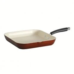 Style Ceramica 12 in. Aluminum Ceramic Nonstick Grill Pan in Metallic Copper by Tramontina