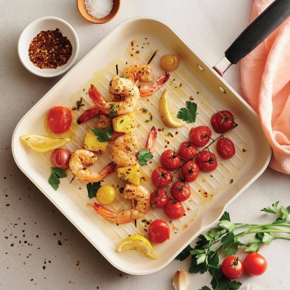 Style Ceramica 12 in. Aluminum Ceramic Nonstick Grill Pan in Metallic Copper by Tramontina - Image 2