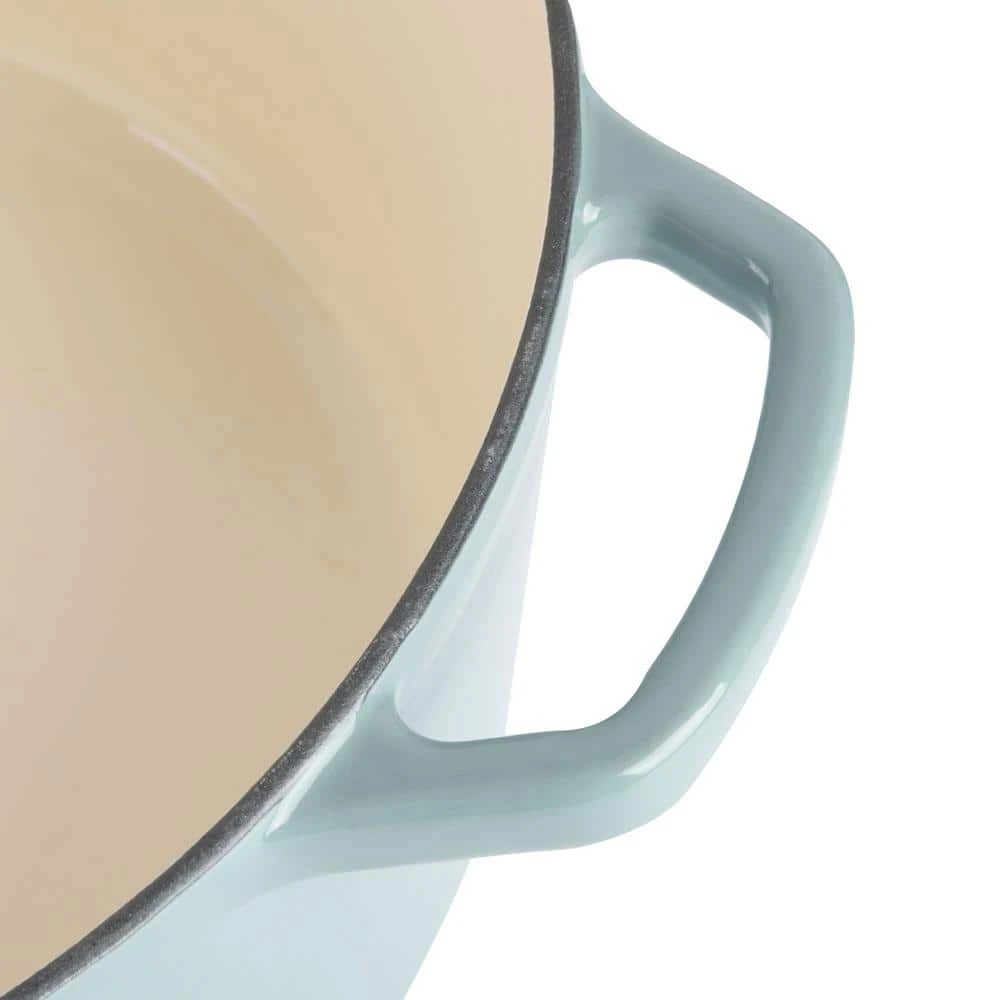 Savory Saffron 6 qt. Enameled Cast Iron Dutch Oven with Lid in Mint by Spice BY TIA MOWRY - Image 2