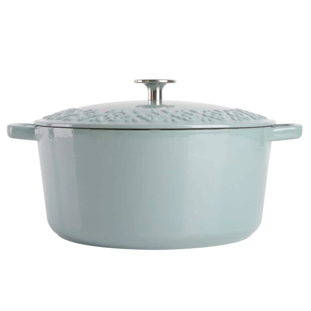 Savory Saffron 6 qt. Enameled Cast Iron Dutch Oven with Lid in Mint by Spice BY TIA MOWRY - Image 5