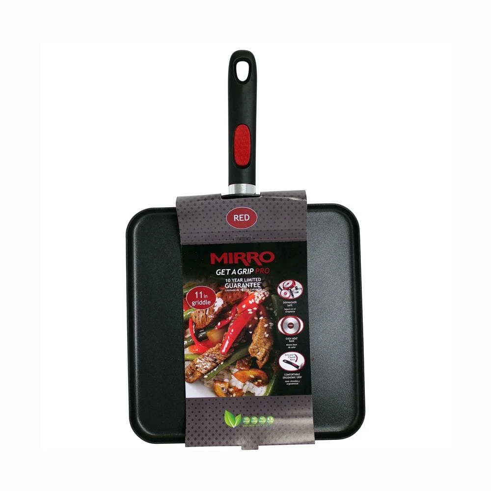 11 in. x 11 in. Red Aluminum Stove Top Griddle by Mirro - Image 4