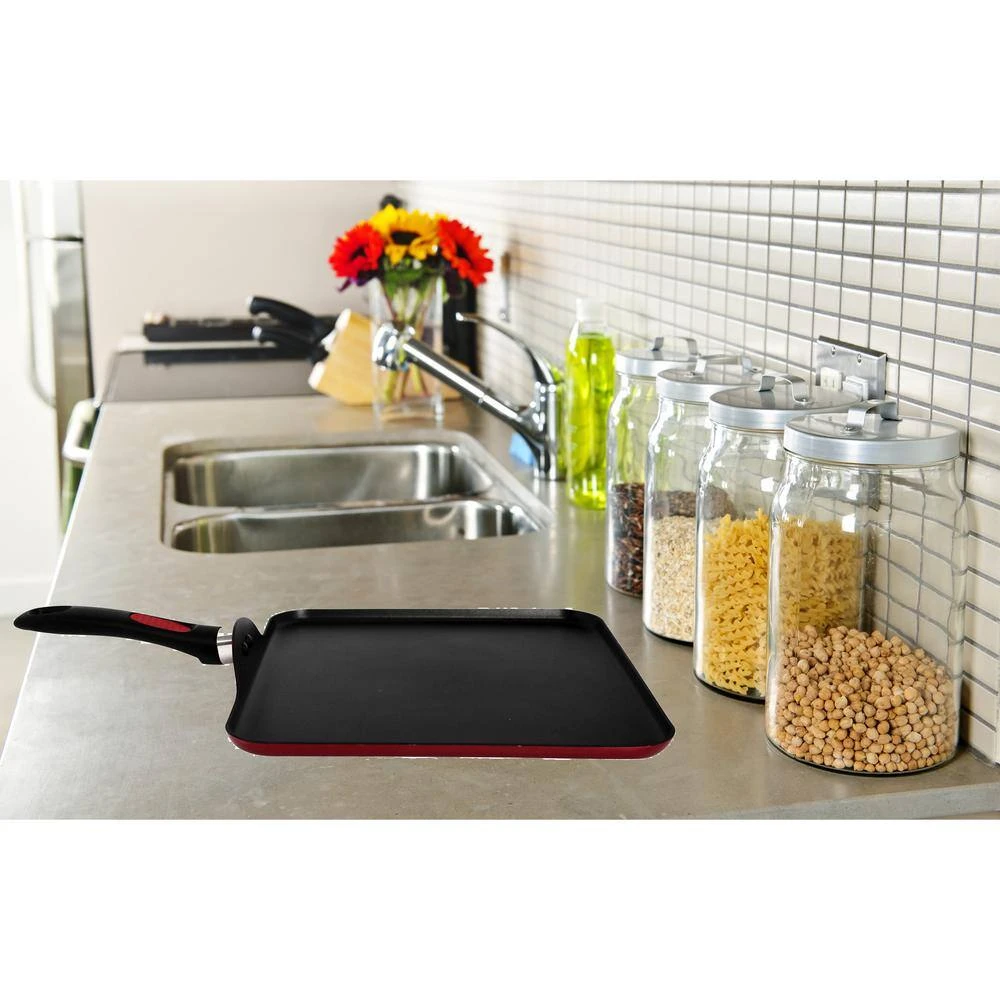 11 in. x 11 in. Red Aluminum Stove Top Griddle by Mirro - Image 6