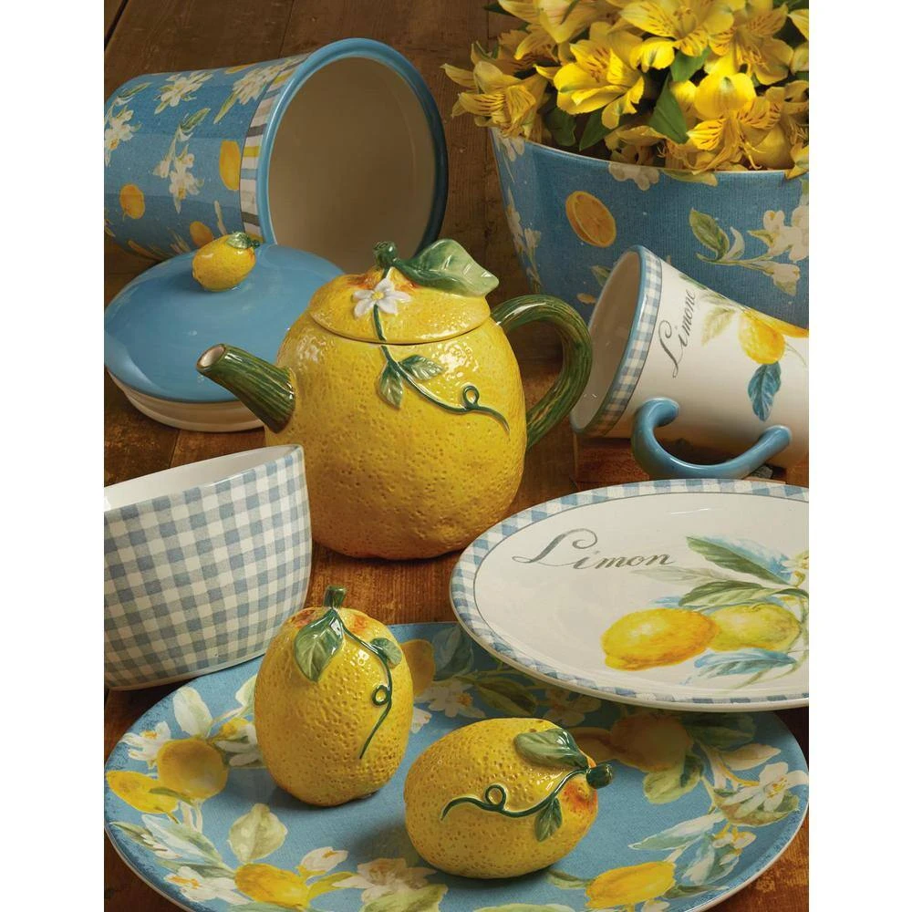 24 oz. Citron 3-D Multi-Colored Lemon Teapot by Certified International - Image 3