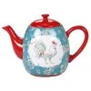 Morning Bloom 40 oz. 4-Cup Multicolored Teapot by Certified International