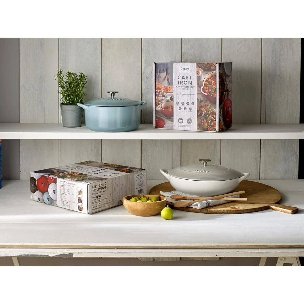 Natural Canvas Cast Iron 7qt Casserole by Denby - Image 4