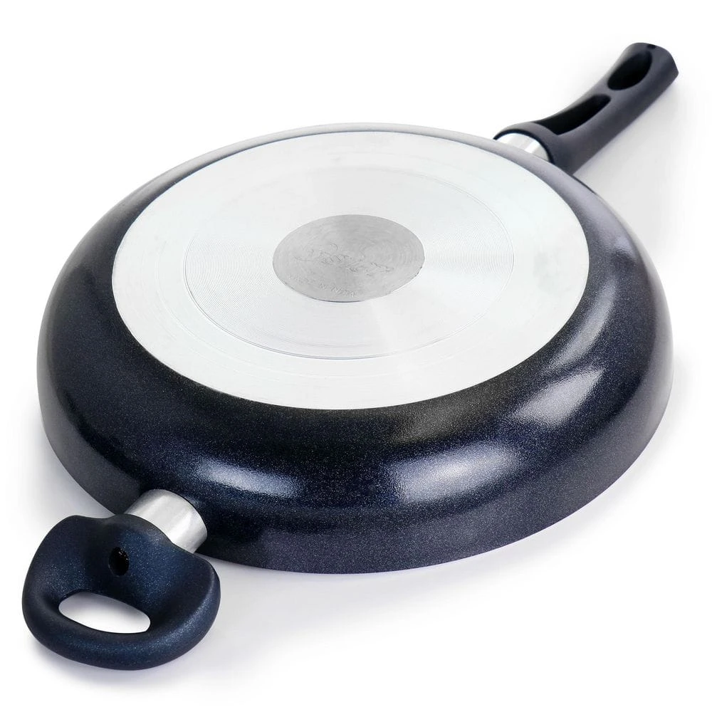 Anetta 3.5 qt. Nonstick Aluminum Saute Pan with Lid in Navy Blue by Oster - Image 5