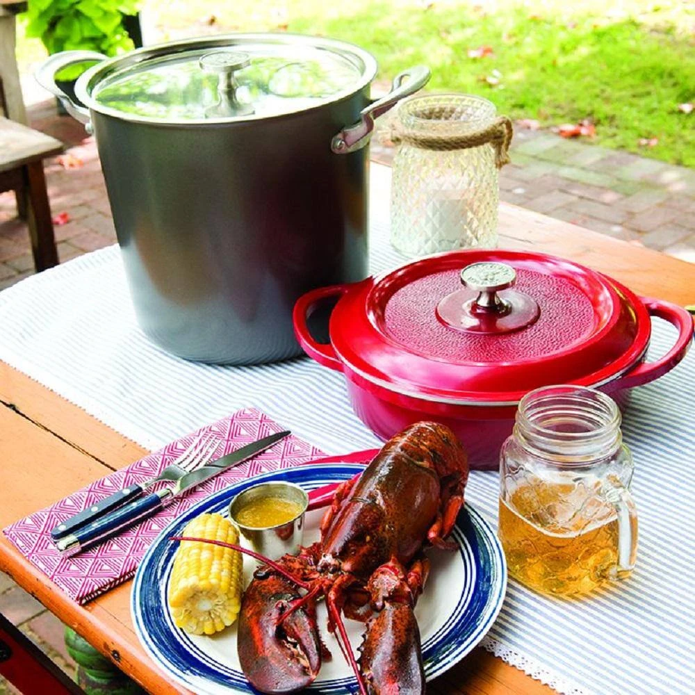 12 qt. Steel Nonstick Stock Pot in Stainless Steel by Nordic Ware - Image 2