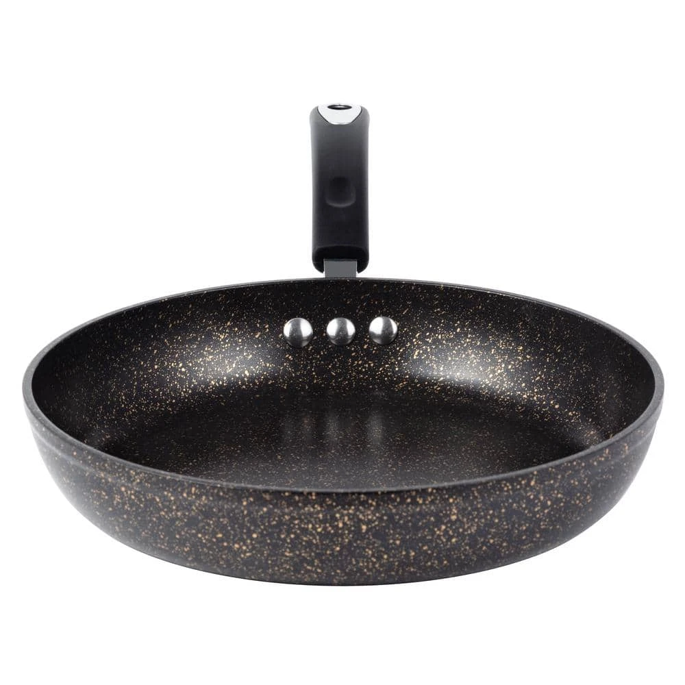Stone Earth 12 in. Aluminum Ceramic Nonstick Frying Pan in Obsidian Gold by Ozeri - Image 8
