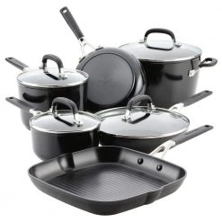 Hard Anodized Nonstick 10 Piece Hard andozed Aluminum Nonstick Cookware Set in Onyx by KitchenAid