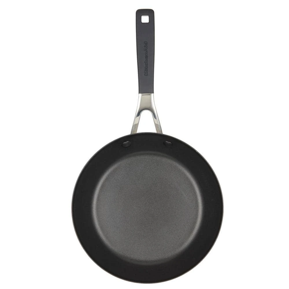 Hard Anodized Nonstick 2-Piece Onyx Hard Anodized Aluminum Skillet Set with 8.25 in. and 10 in Frying Pans Set by KitchenAid - Image 2