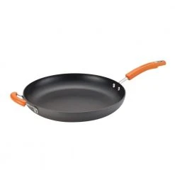 Classic Brights 14 in. Hard-Anodized Aluminum Nonstick Skillet in Orange and Gray by Rachael Ray