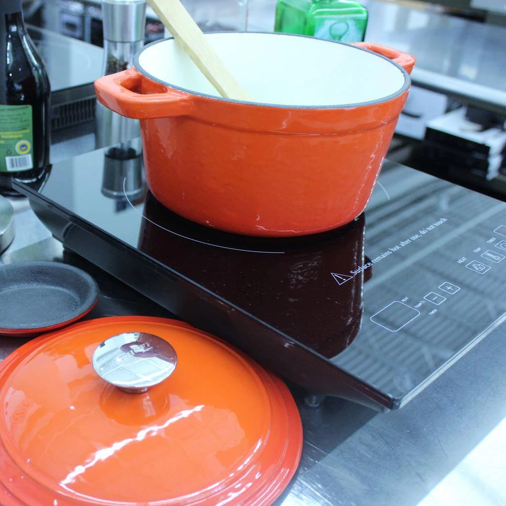 Neo 3 qt. Round Cast Iron Dutch Oven in Orange with Lid by BergHOFF - Image 3