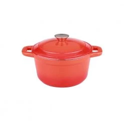 Neo 3 qt. Round Cast Iron Dutch Oven in Orange with Lid by BergHOFF