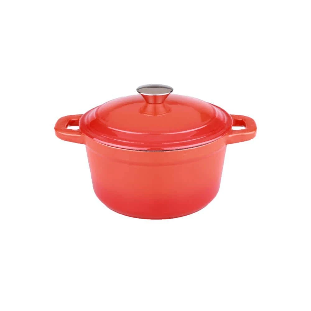 Neo 3 qt. Round Cast Iron Dutch Oven in Orange with Lid by BergHOFF