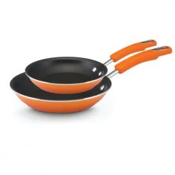 Classic Brights 2-Piece Aluminum Nonstick Skillet Set in Orange Gradient by Rachael Ray
